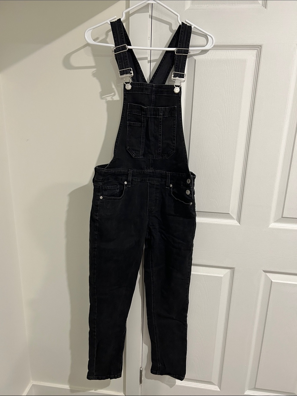 Garage Black Denim Overall Jumpsuit
